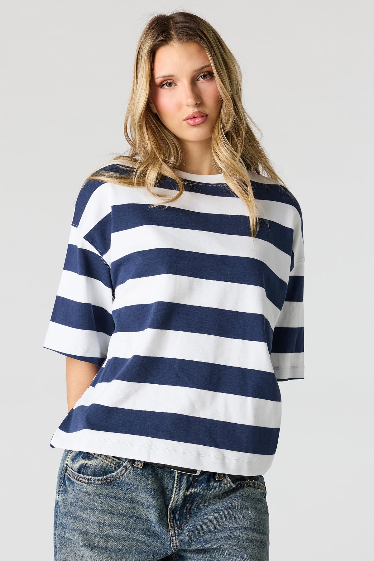 Luxe Heavy Cotton Boyfriend T-Shirt - Ocean Blue