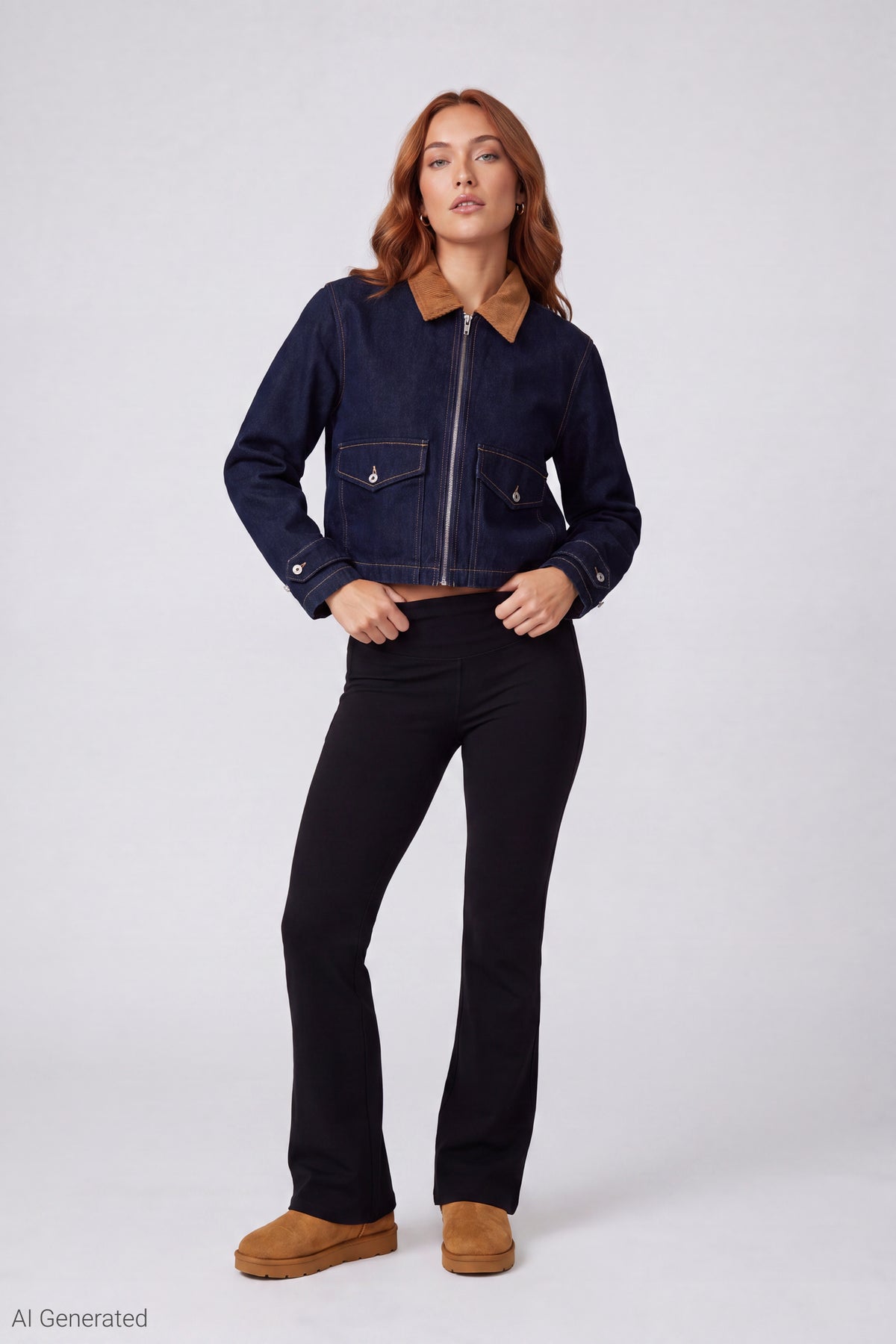 Alt View 2. Denim Bomber Jacket - Rinse Denim