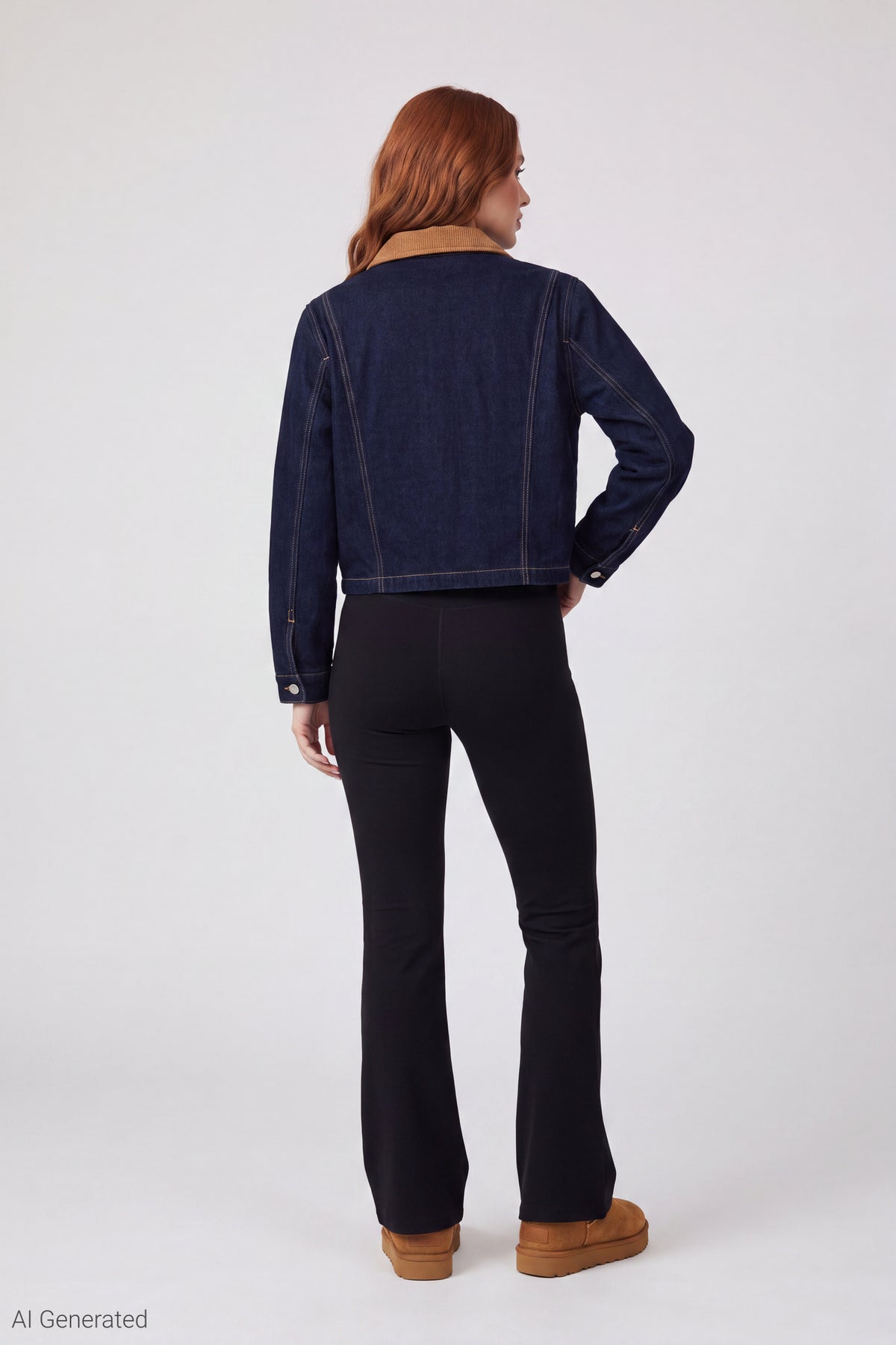 Alt View 3. Denim Bomber Jacket - Rinse Denim