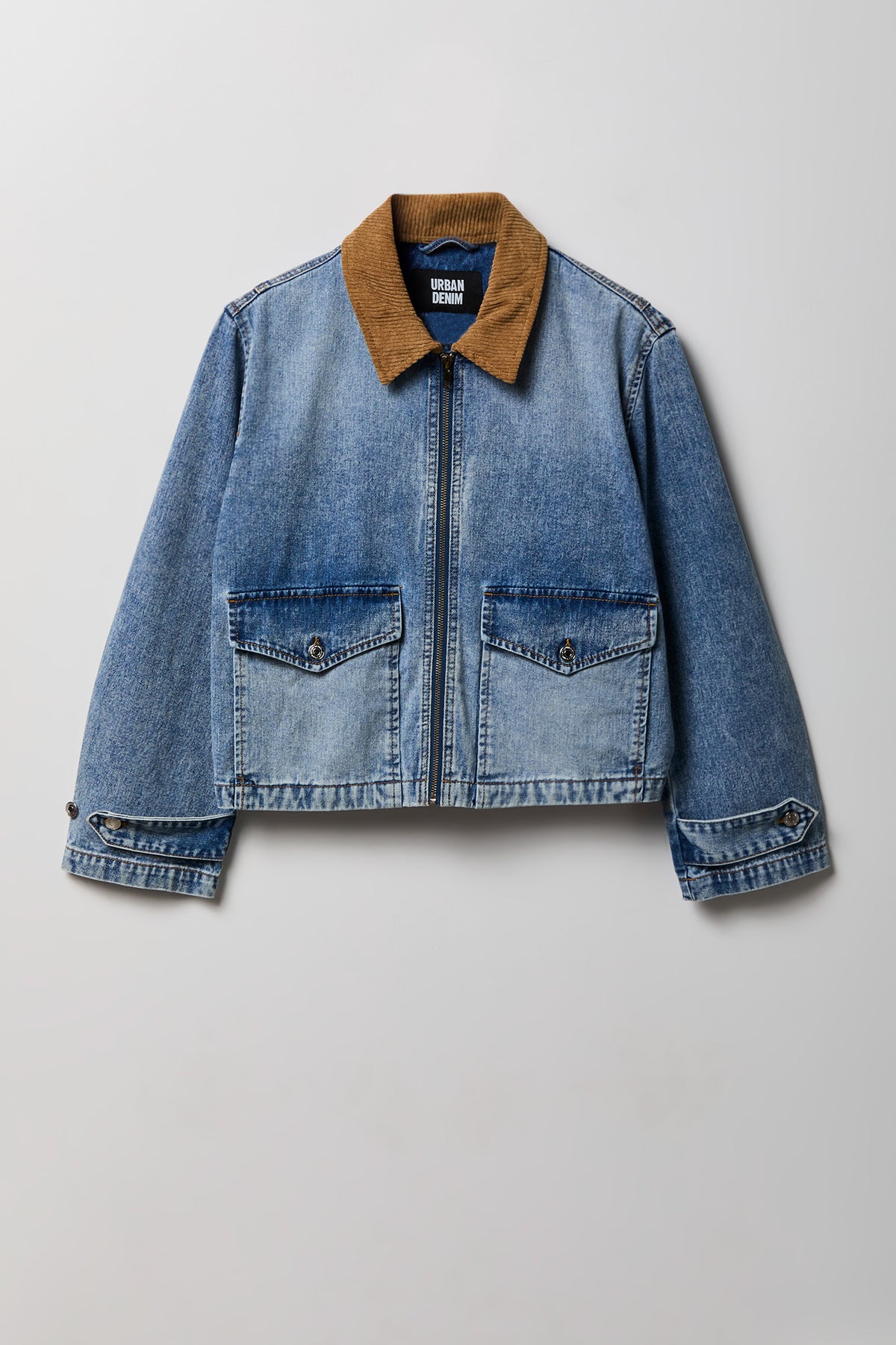 Denim Bomber Jacket - Medium Blue