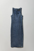 Denim Square Neck Maxi Dress