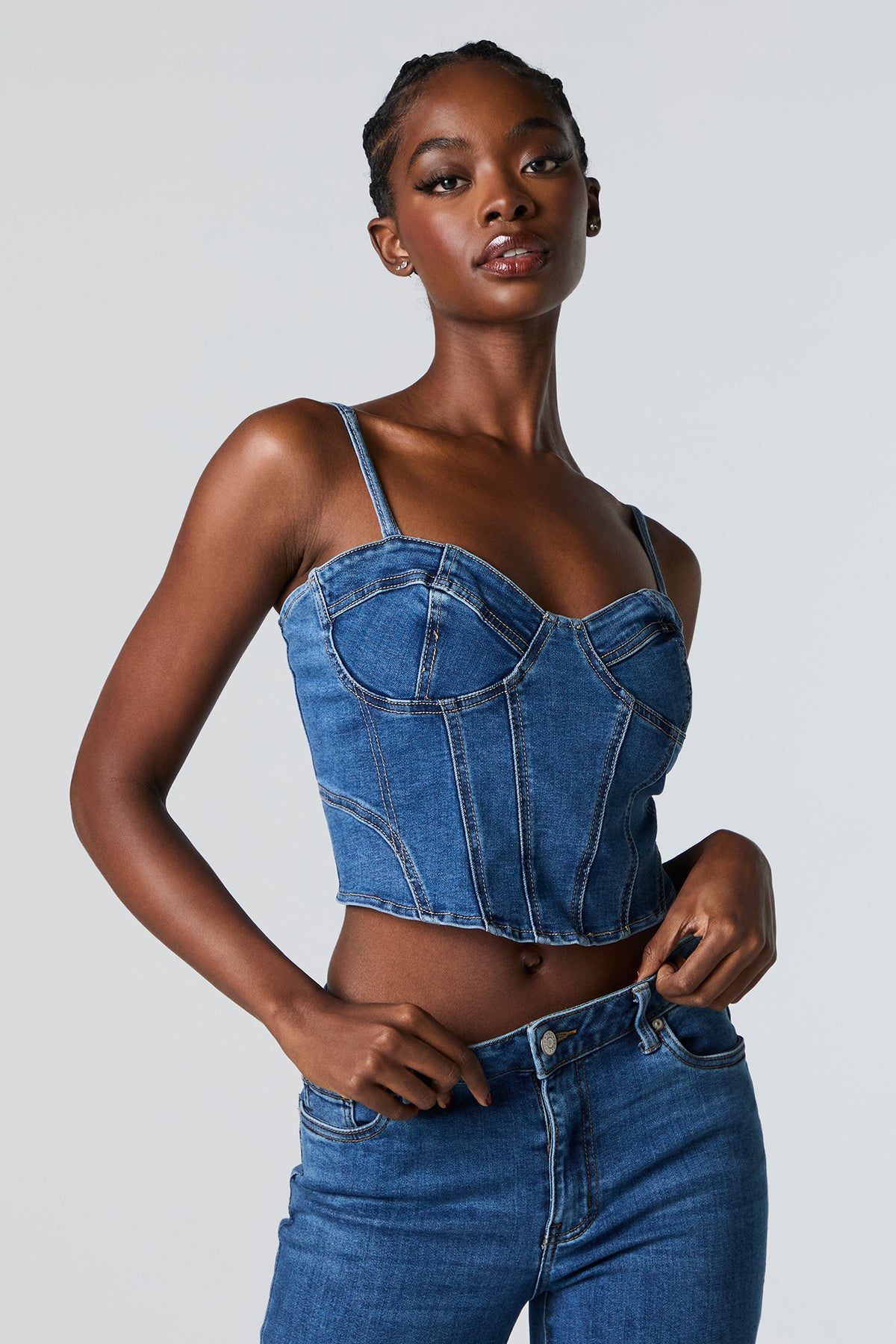 Denim Corset Tank