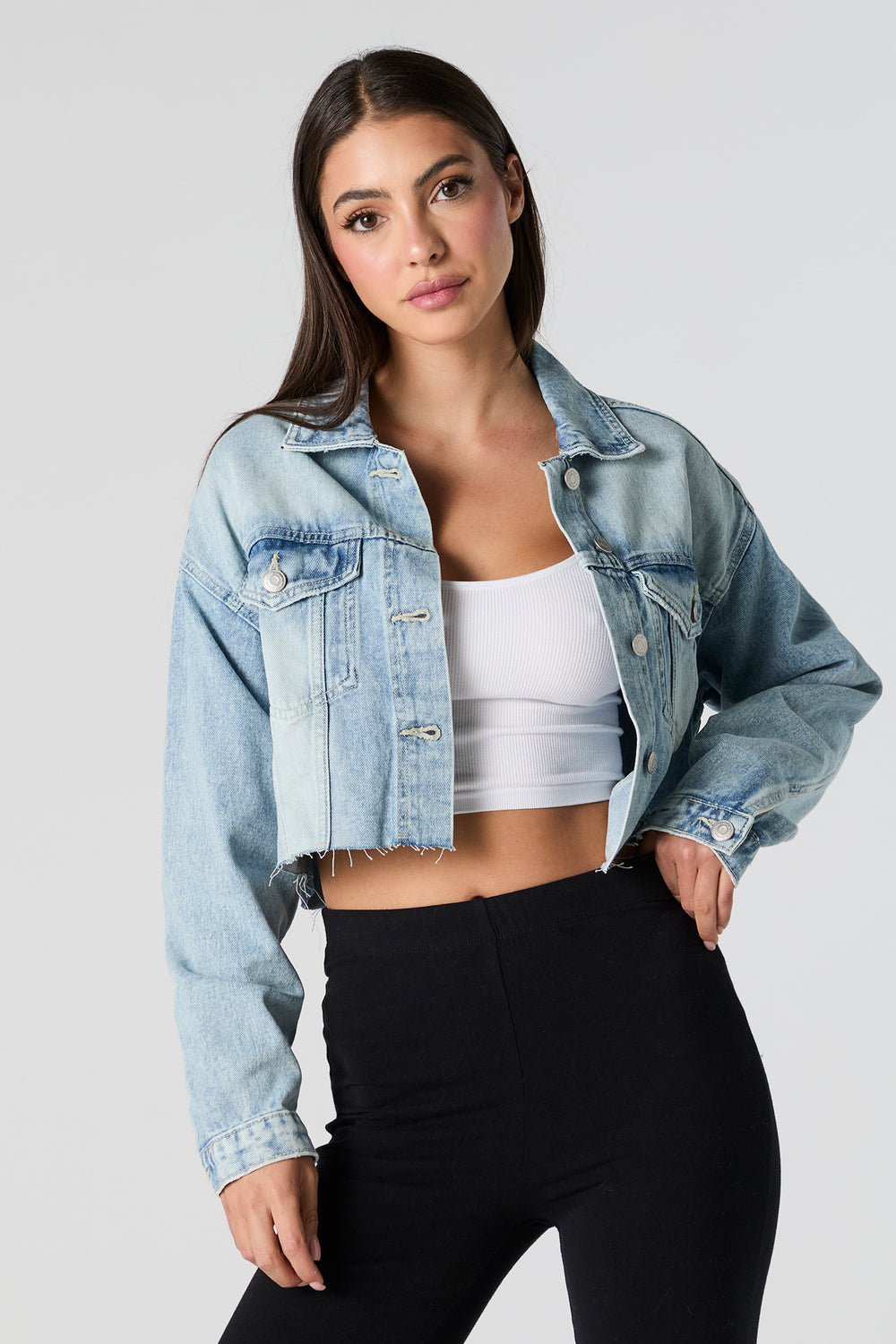 Cropped Denim Jacket Cropped Denim Jacket 7