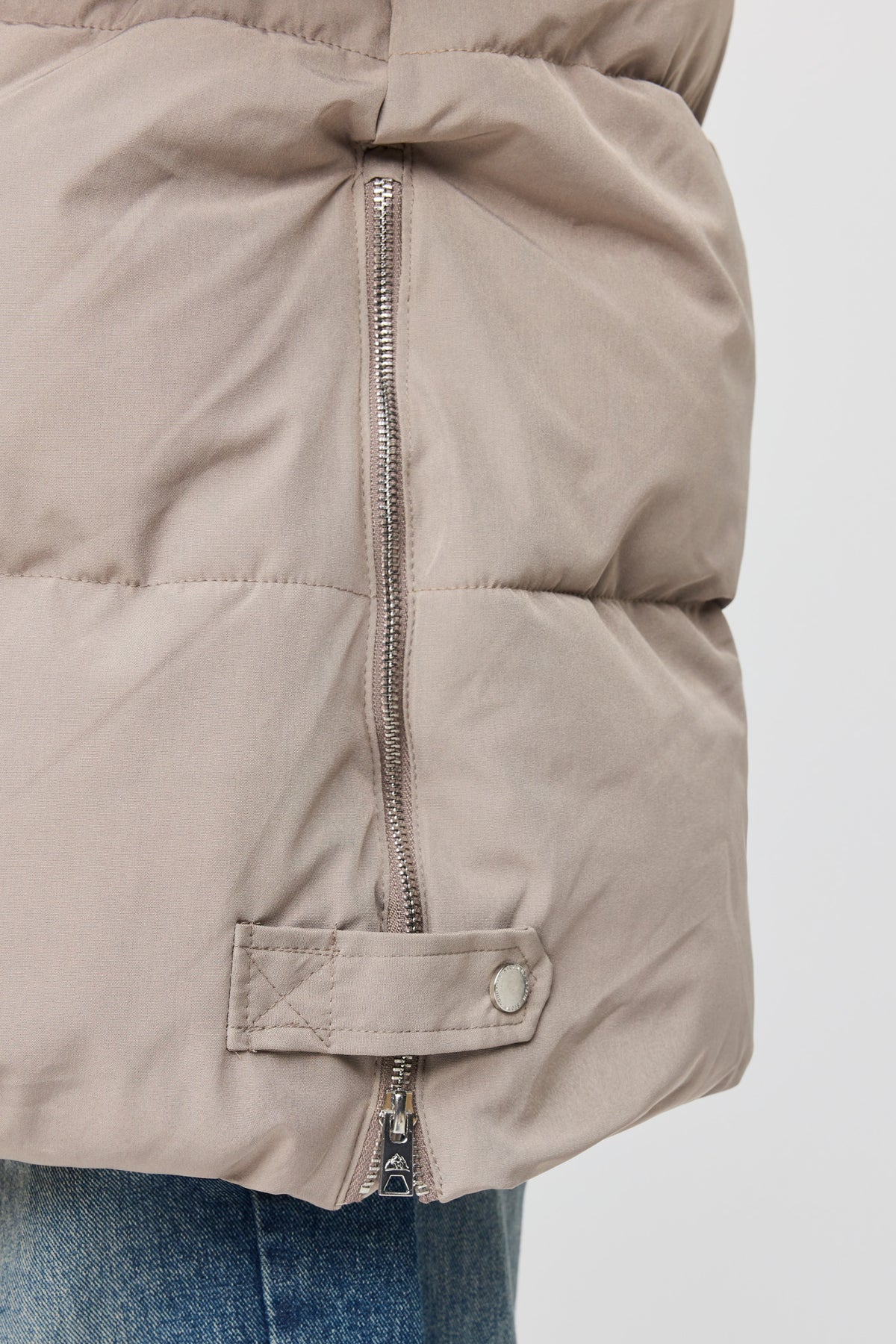 Alt View 5. Cozy Lux Faux Fur Lined Midi Puffer Jacket - Taupe