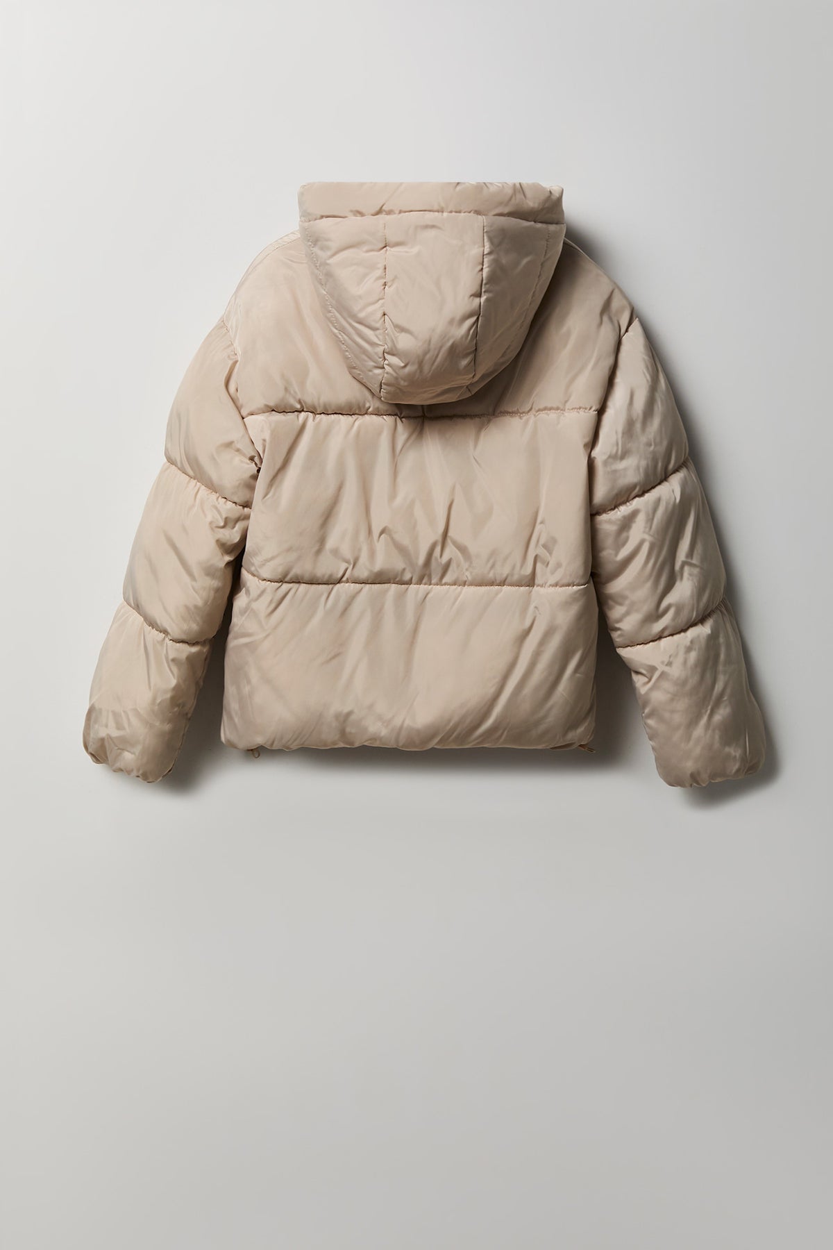 Alt View 2. Cozy Lux Faux Fur Lined Short Puffer Jacket - Tan