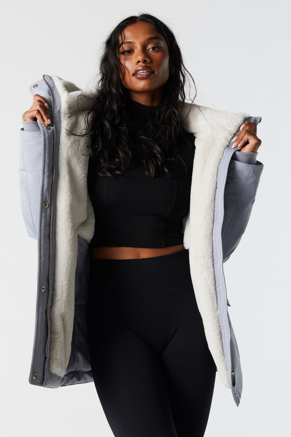 Faux Fur Lined Jacket Faux Fur Lined Jacket 16
