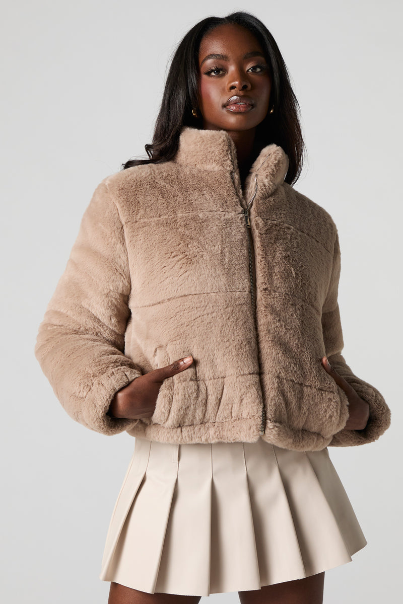 Faux Fur Puffer Jacket