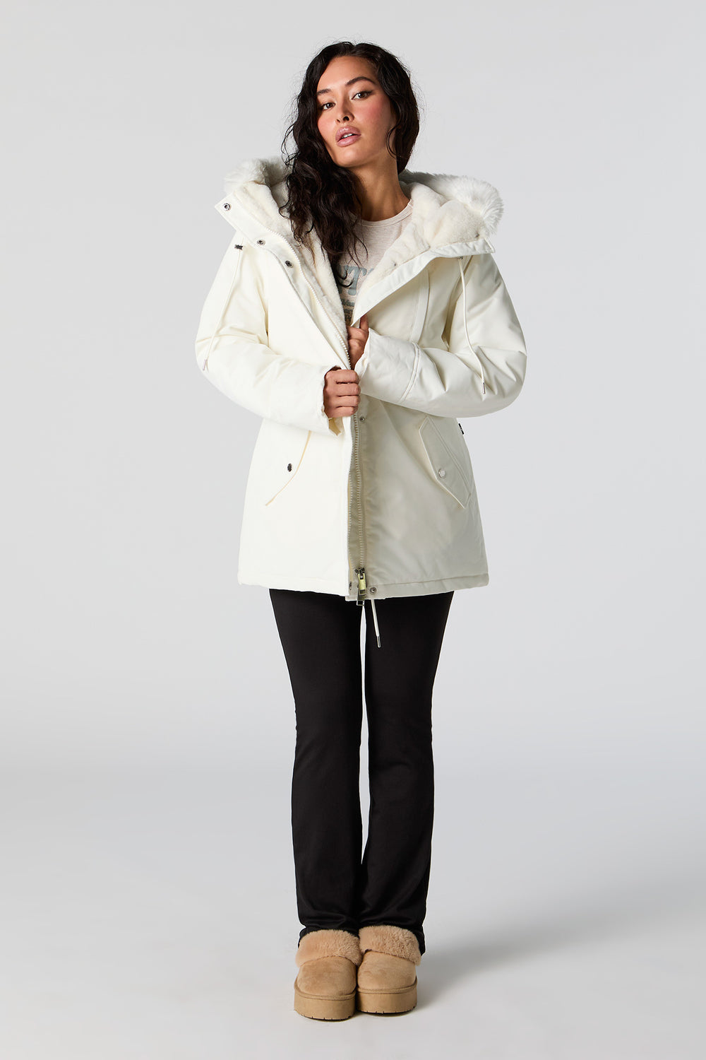 Faux Fur Lined Hooded Parka Faux Fur Lined Hooded Parka 12