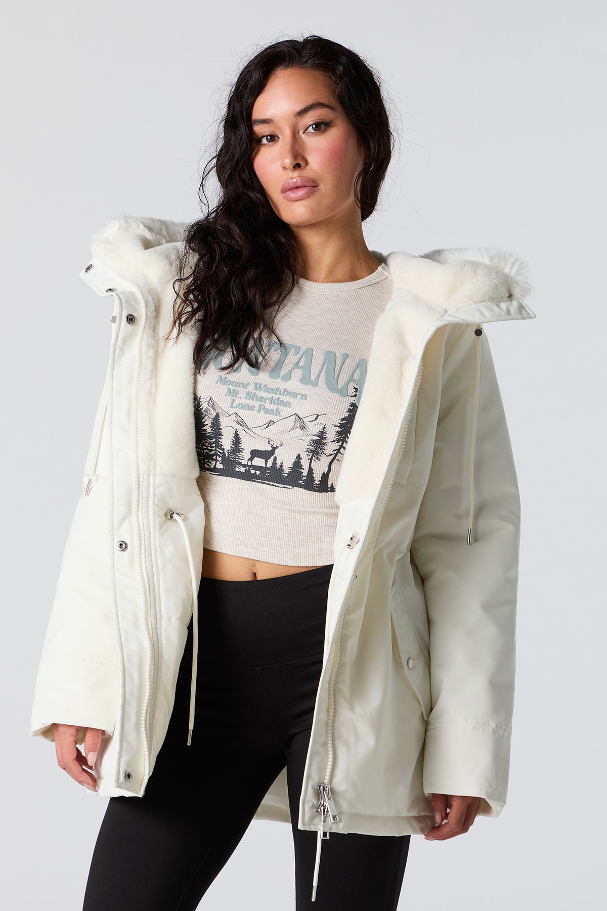 Faux Fur Lined Hooded Parka