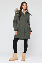 Faux Fur Lined Midi Parka