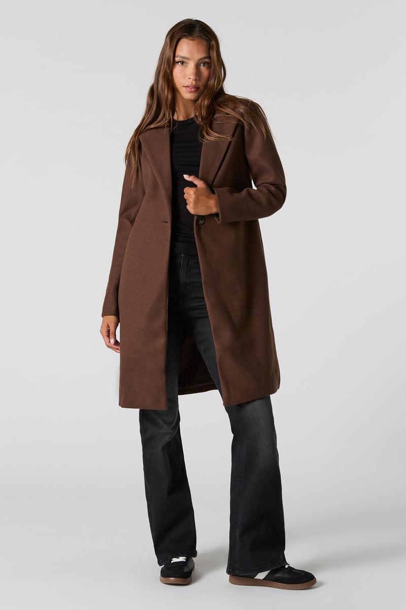 Collared Single Button Coat