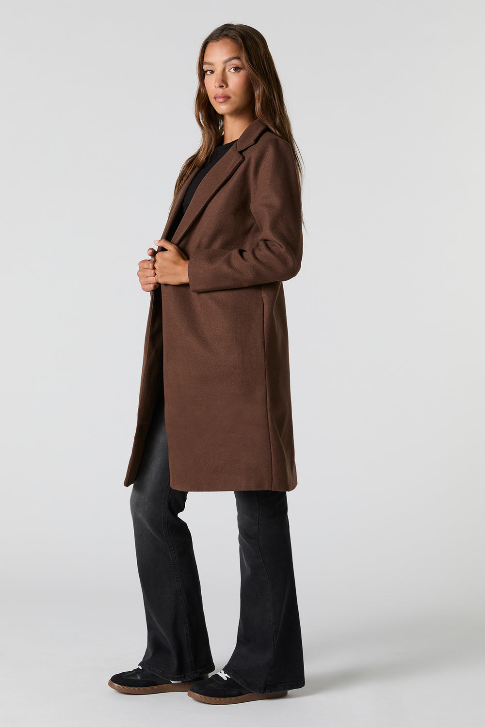 Collared Single Button Coat Collared Single Button Coat 2