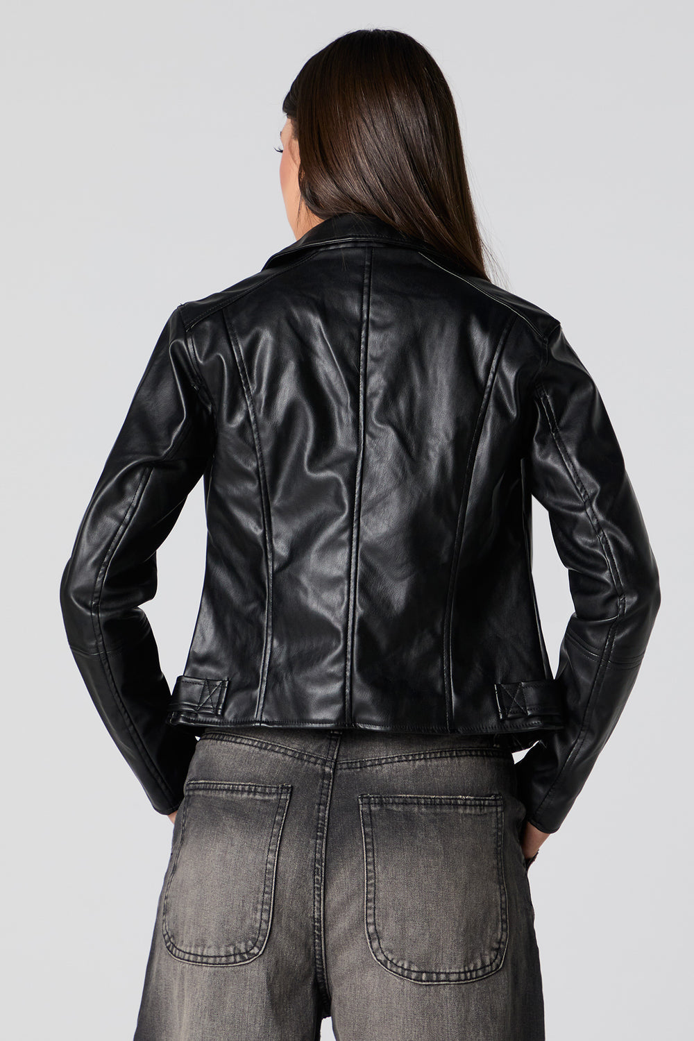 Faux Leather Biker Jacket Faux Leather Biker Jacket 3