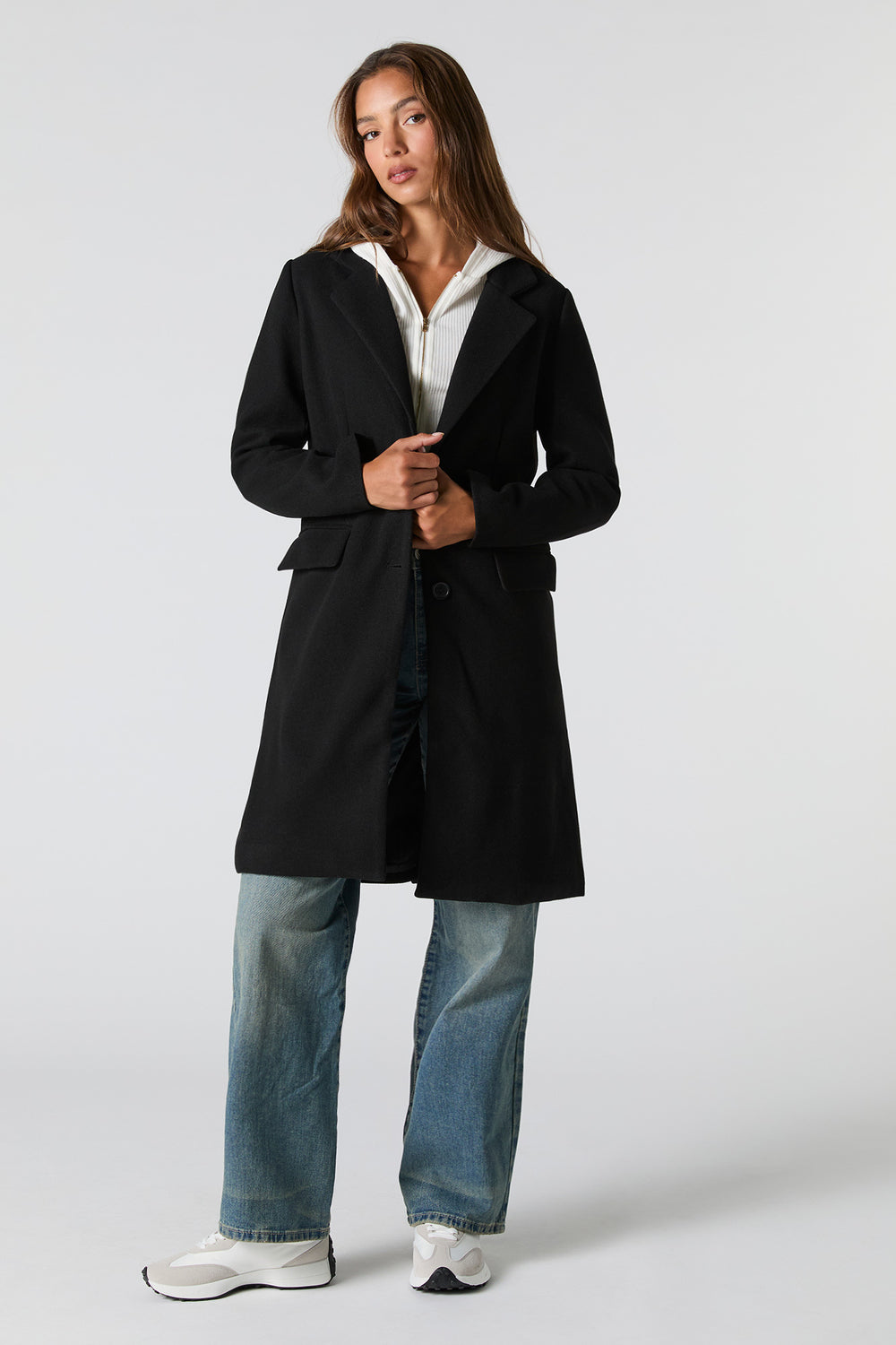 Collared Double Button Coat Collared Double Button Coat 4