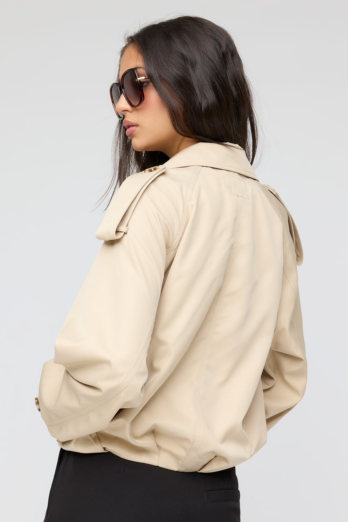 Alt View 2. Short Trench Coat - Tan