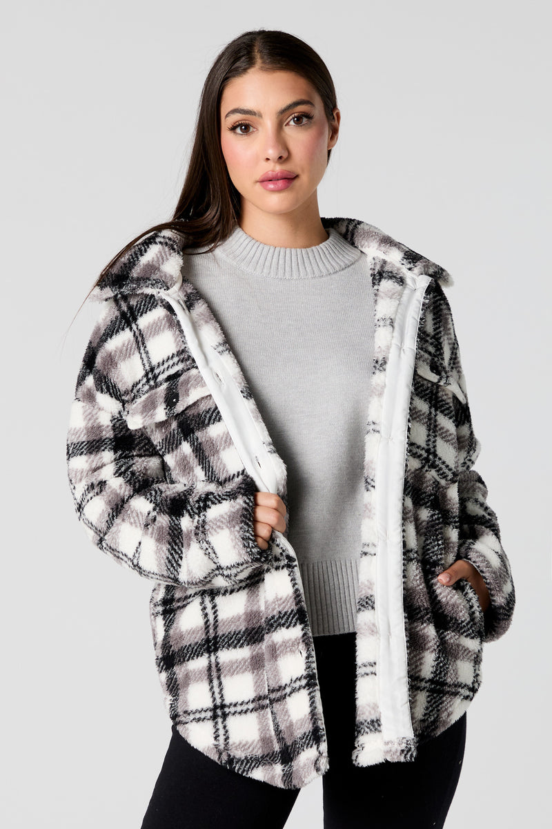 Sherpa Plaid Shacket