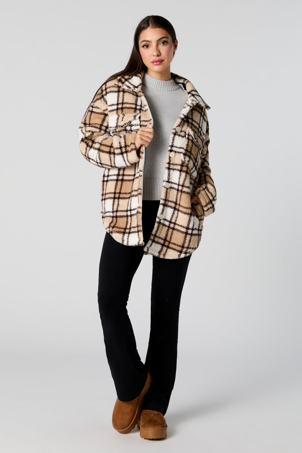 Sherpa Plaid Shacket Sherpa Plaid Shacket 6