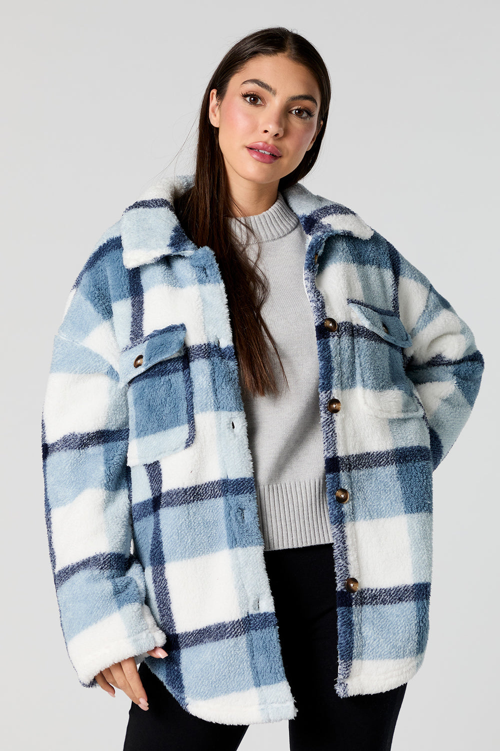 Sherpa Plaid Shacket Sherpa Plaid Shacket 7