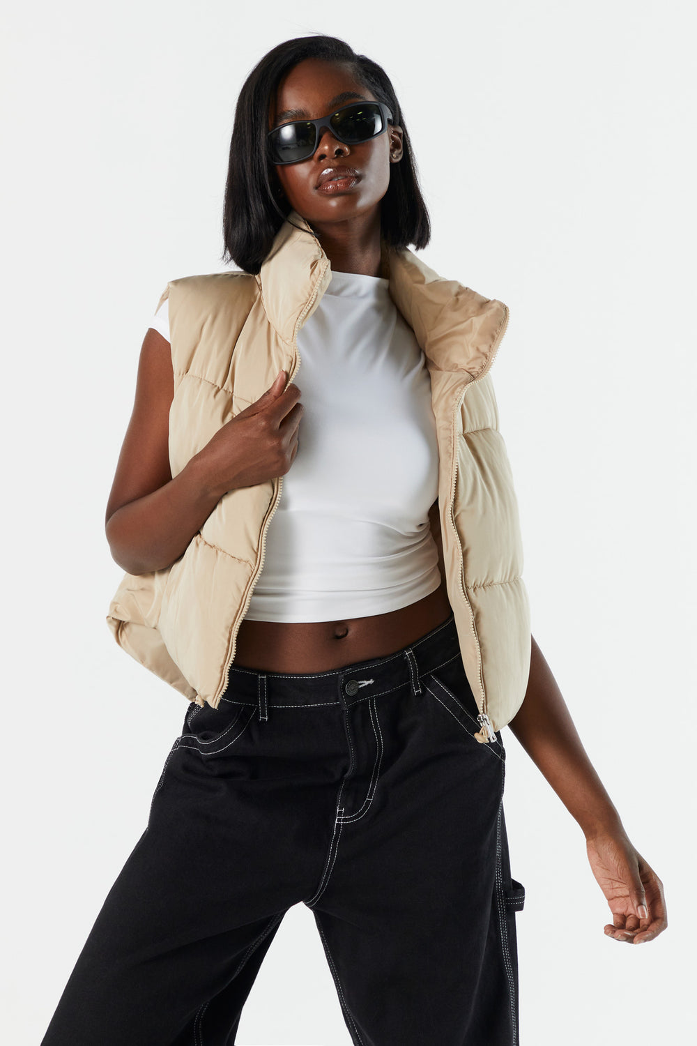 Cropped Puffer Vest Cropped Puffer Vest 9