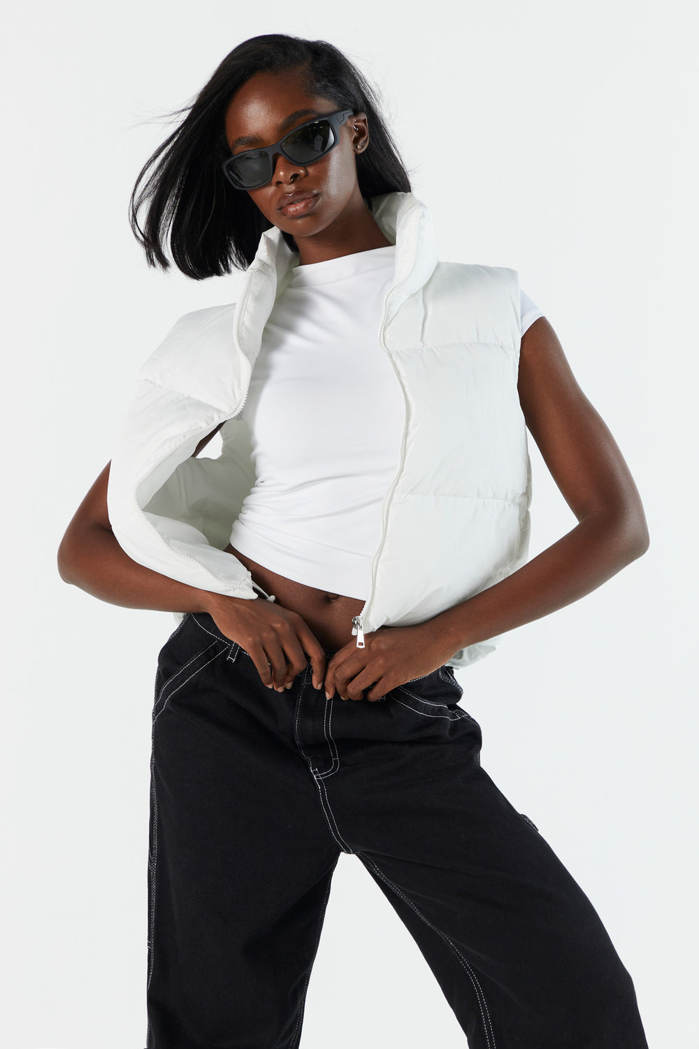 Cropped Puffer Vest Cropped Puffer Vest 17