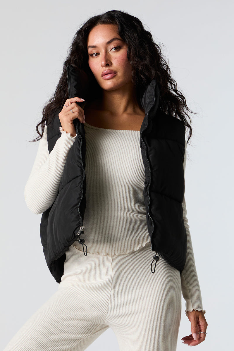 Toggle Hem Puffer Vest