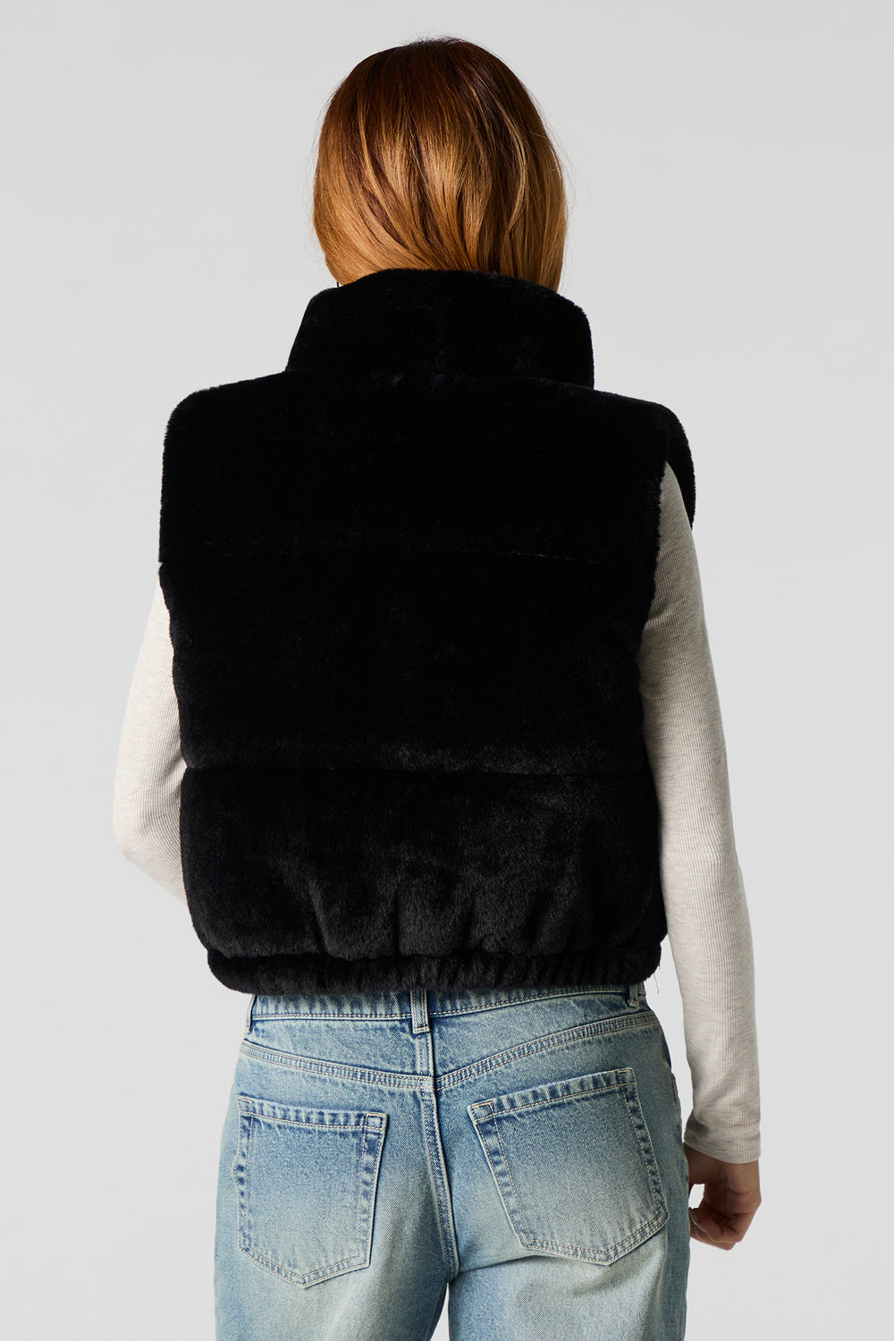 Faux Fur Puffer Vest Faux Fur Puffer Vest 5