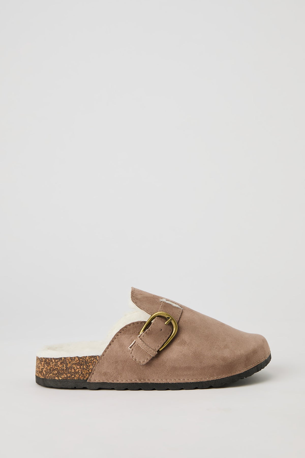 Faux Fur Lined Clogs - Sand