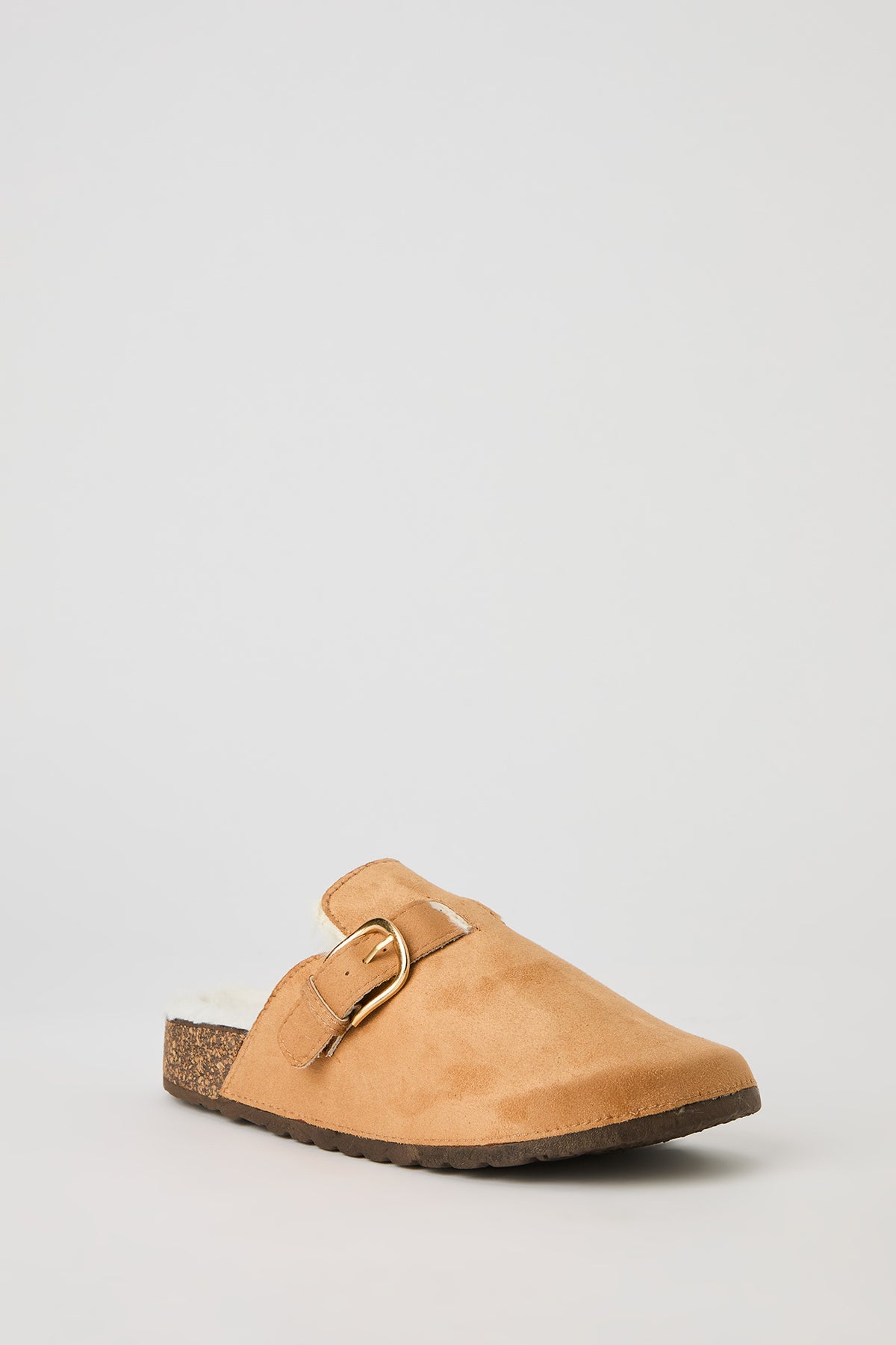 Alt View 2. Faux Fur Lined Clogs - Tan