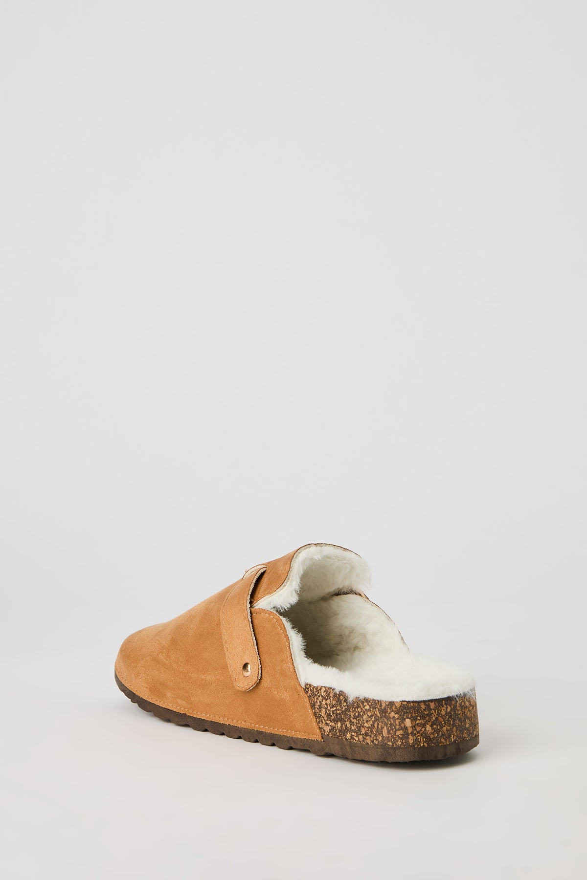 Alt View 3. Faux Fur Lined Clogs - Tan