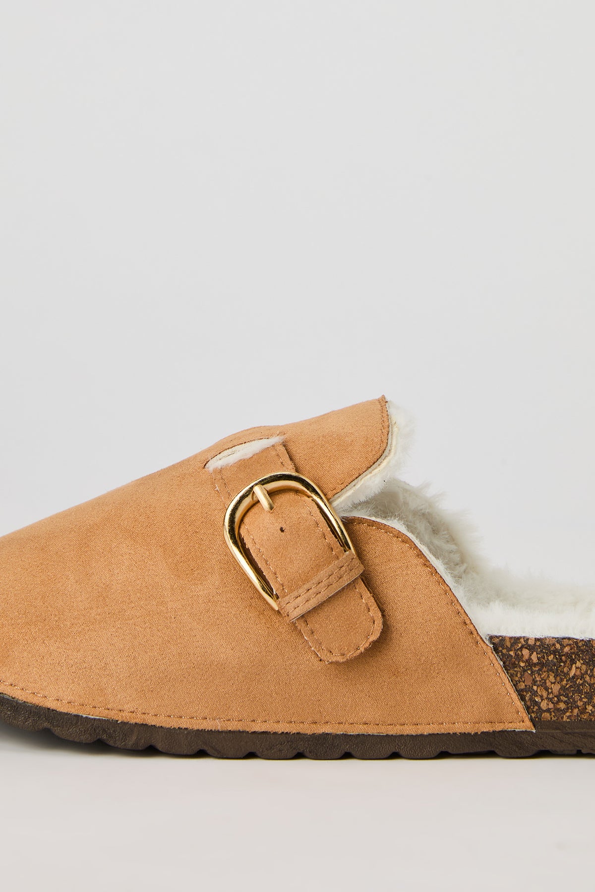 Alt View 4. Faux Fur Lined Clogs - Tan