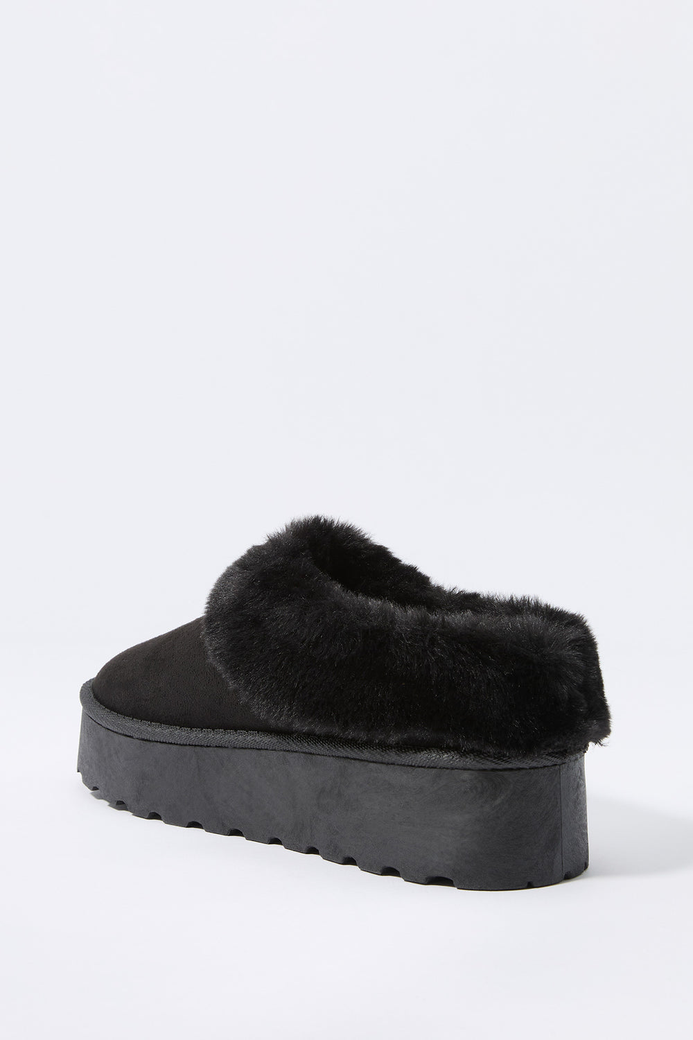 Faux Fur Collared Platform Slipper Bootie Faux Fur Collared Platform Slipper Bootie 7