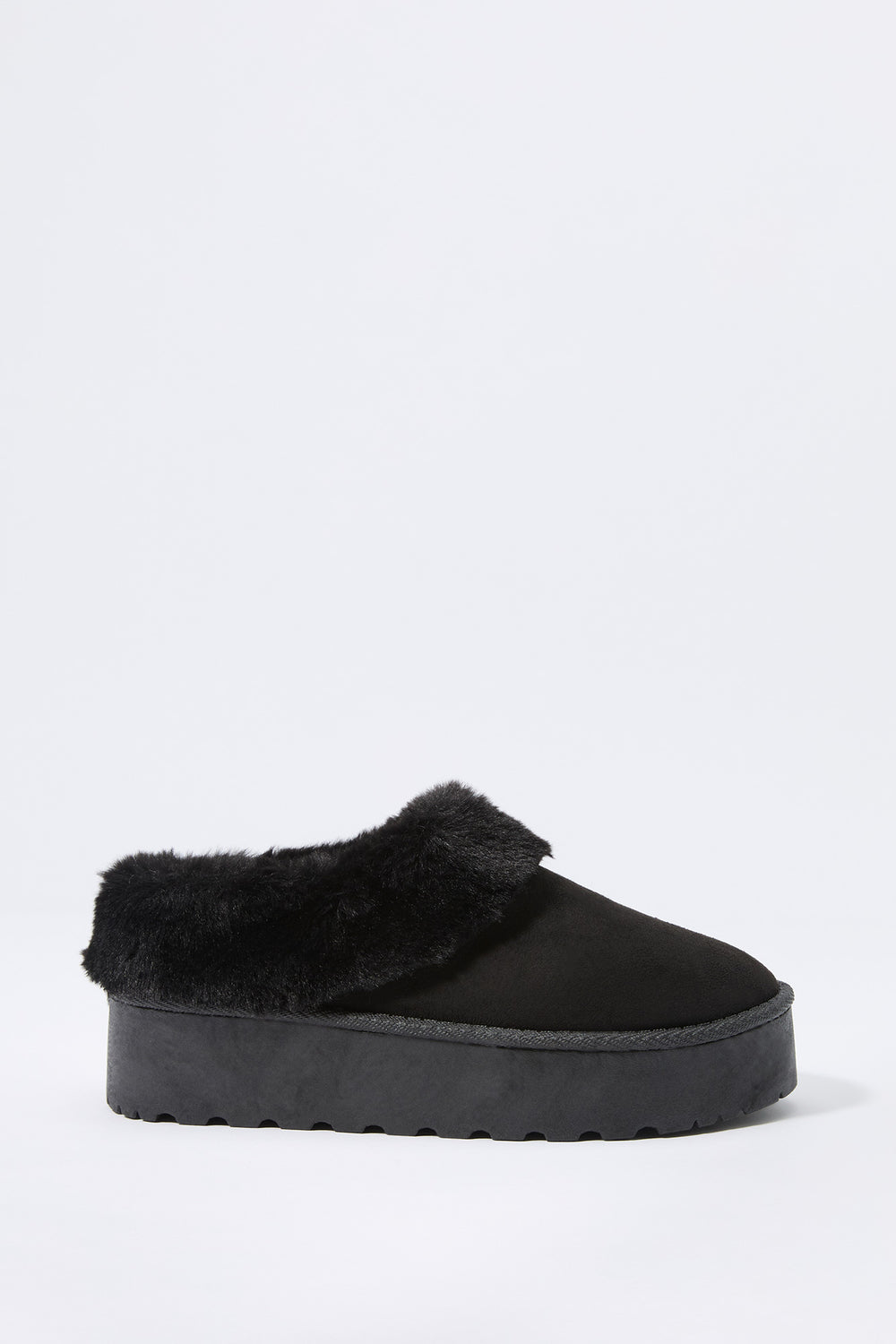 Faux Fur Collared Platform Slipper Bootie Faux Fur Collared Platform Slipper Bootie 5