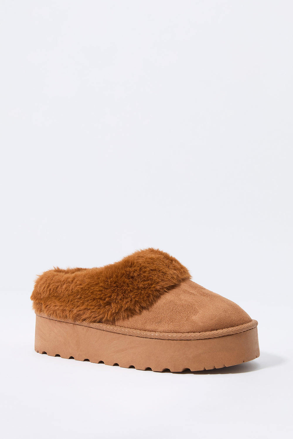 Faux Fur Collared Platform Slipper Bootie Faux Fur Collared Platform Slipper Bootie 9