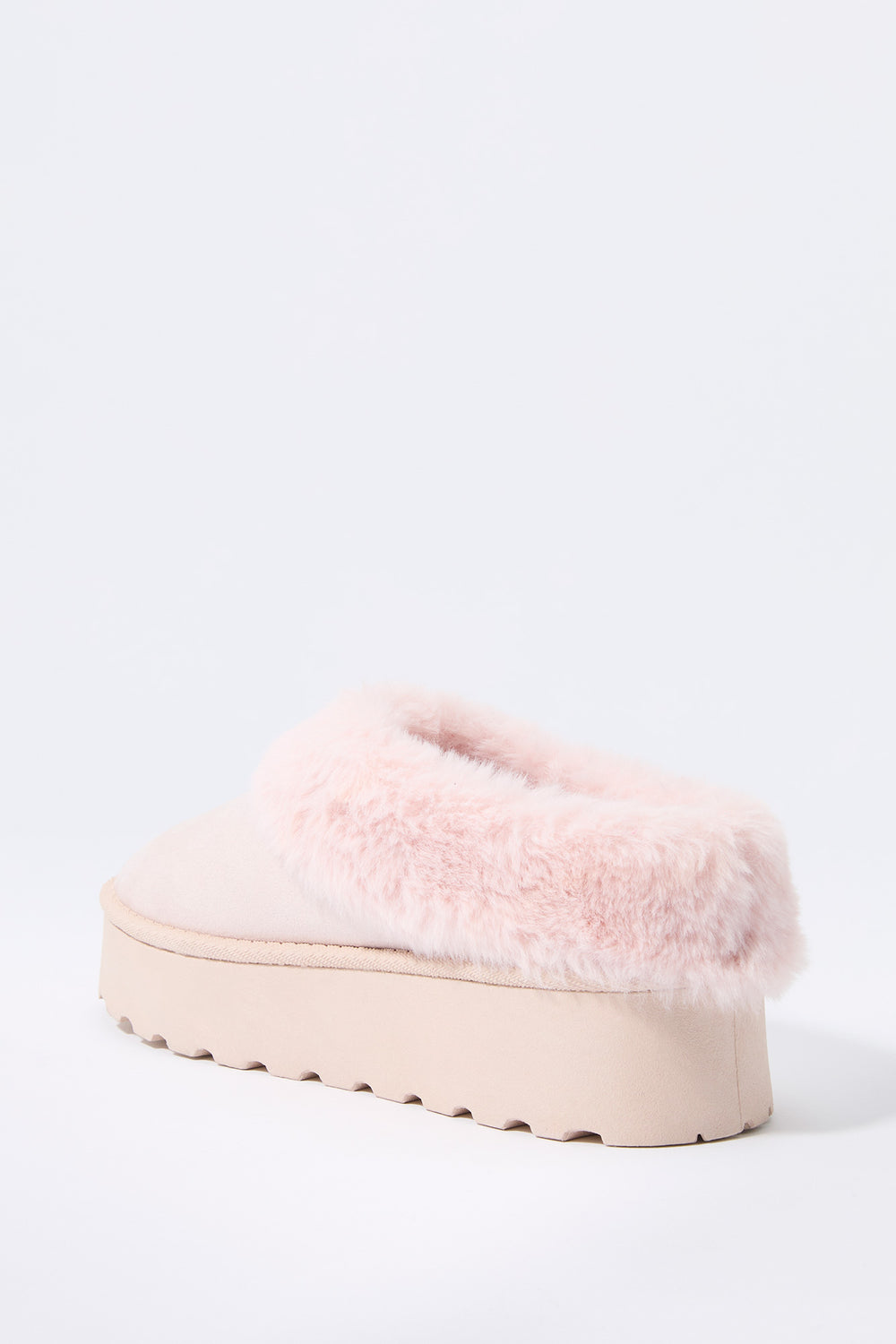 Faux Fur Collared Platform Slipper Bootie Faux Fur Collared Platform Slipper Bootie 13