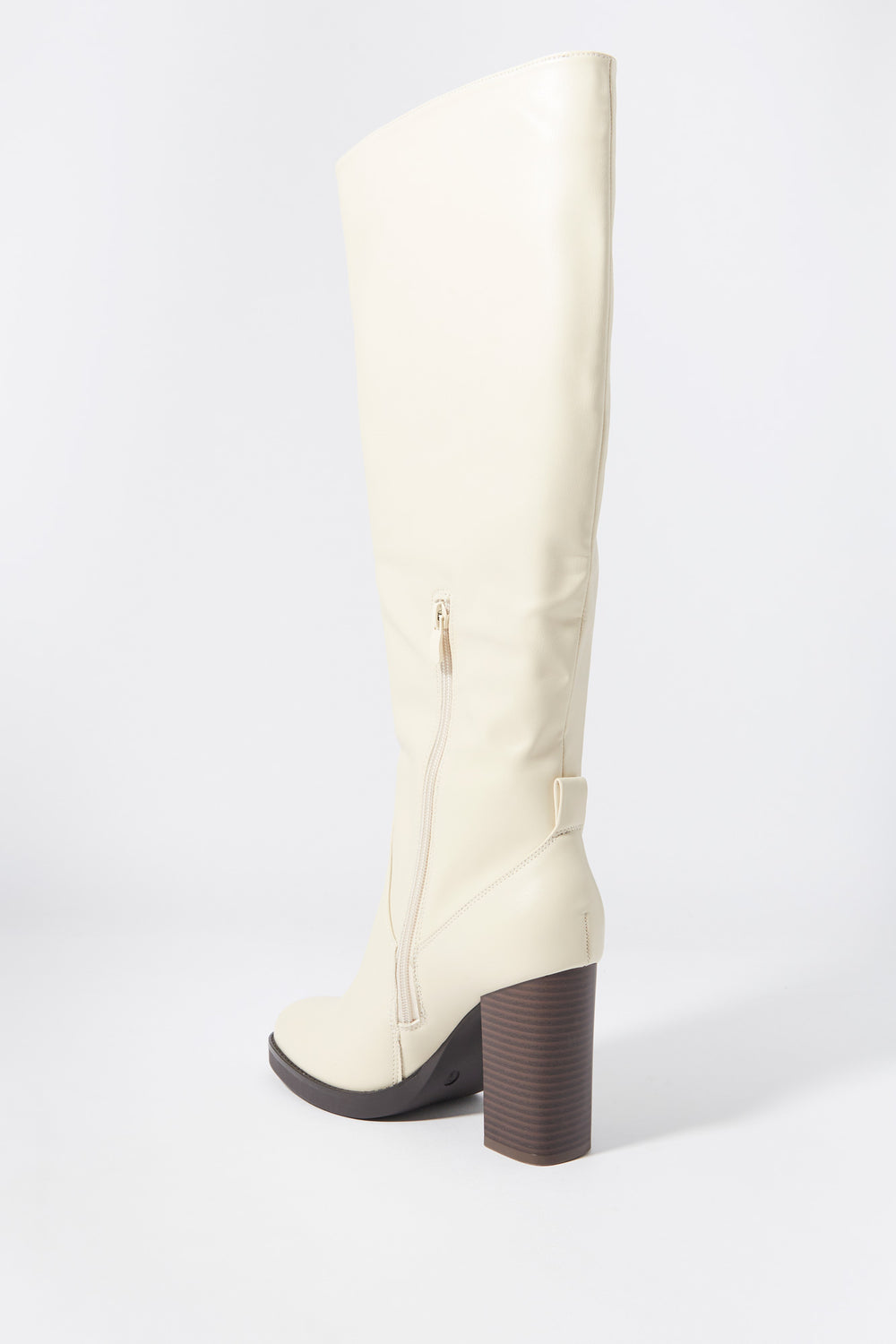 Faux Leather Knee High Heeled Boot Faux Leather Knee High Heeled Boot 10