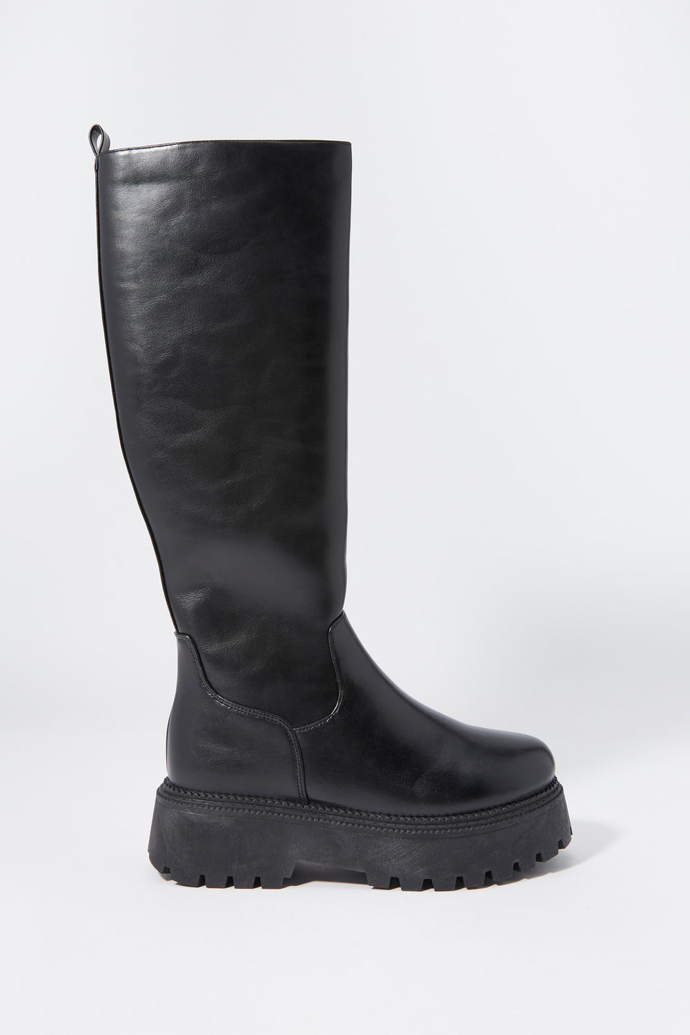 Faux Leather Knee High Platform Boot Faux Leather Knee High Platform Boot 1