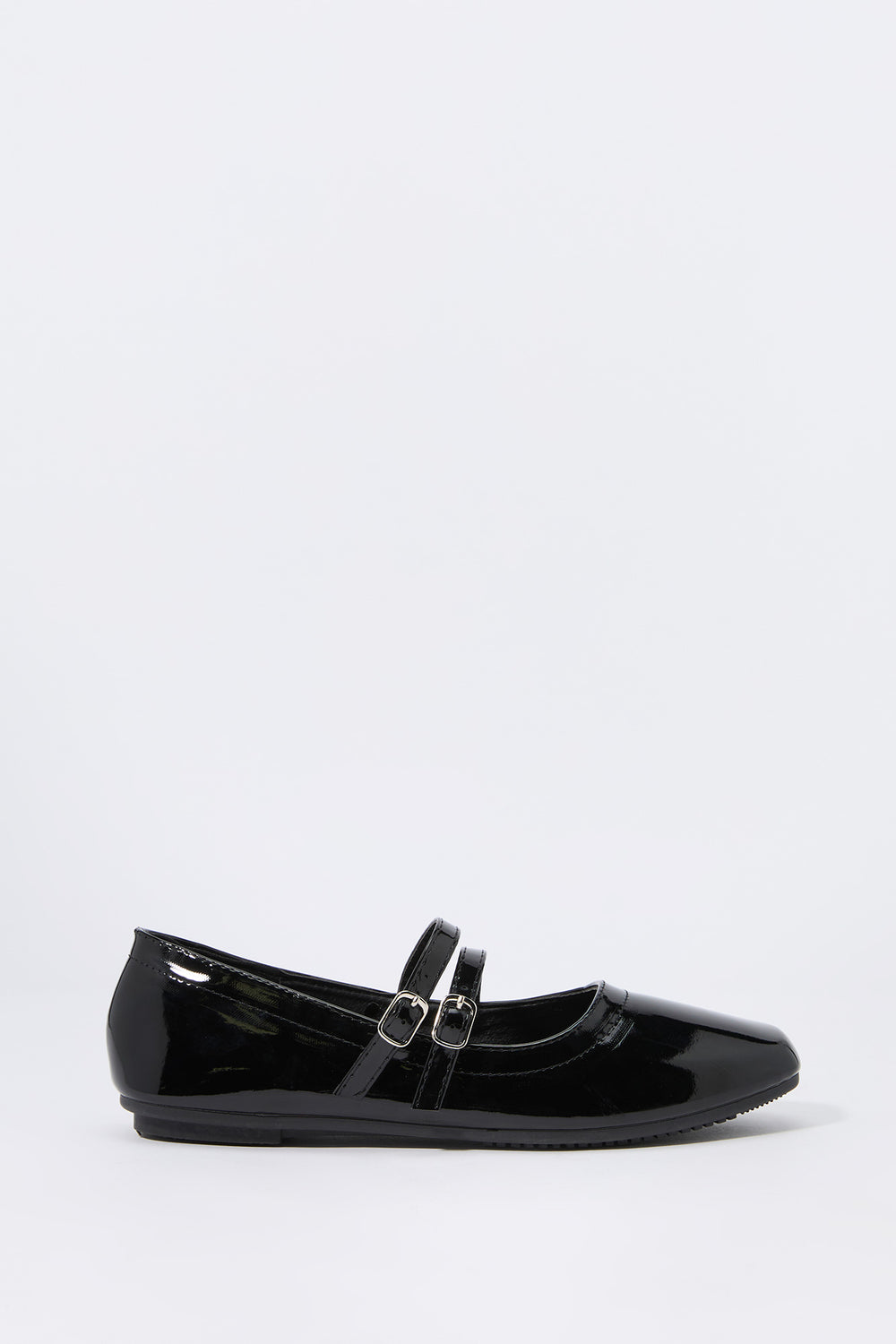 Faux Patent Leather Buckled Flat Faux Patent Leather Buckled Flat 5