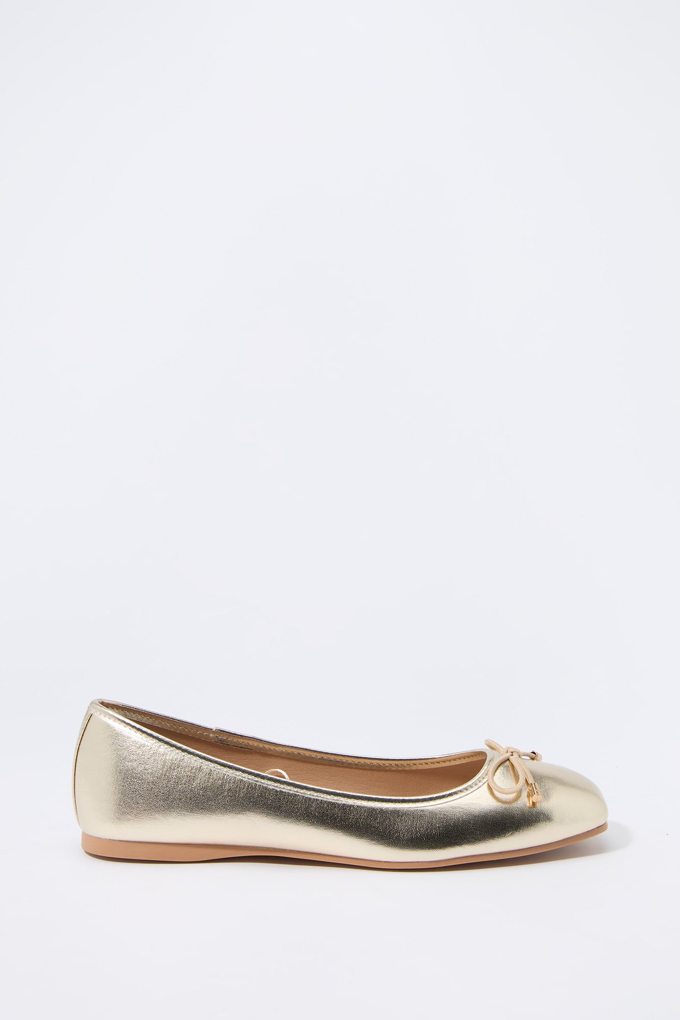 Metallic Bow Ballet Flat