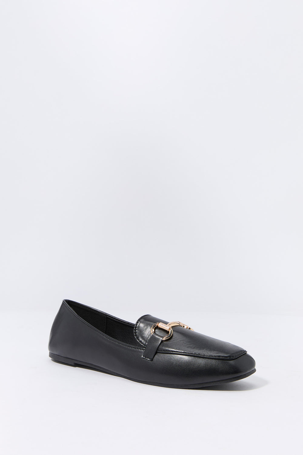 Faux Leather Metal Clasp Loafer Faux Leather Metal Clasp Loafer 6