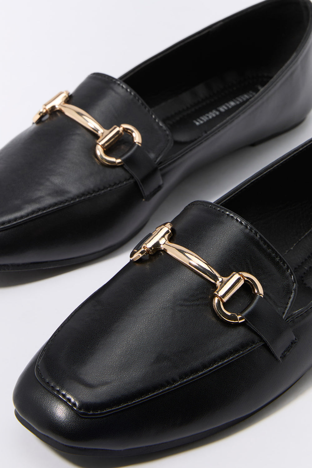 Faux Leather Metal Clasp Loafer Faux Leather Metal Clasp Loafer 8