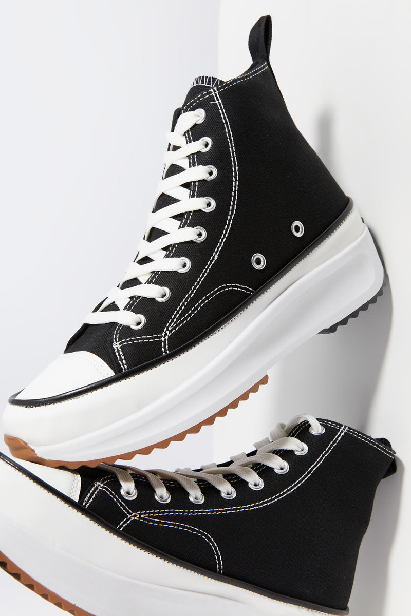 High Top Lace Up Platform Sneaker