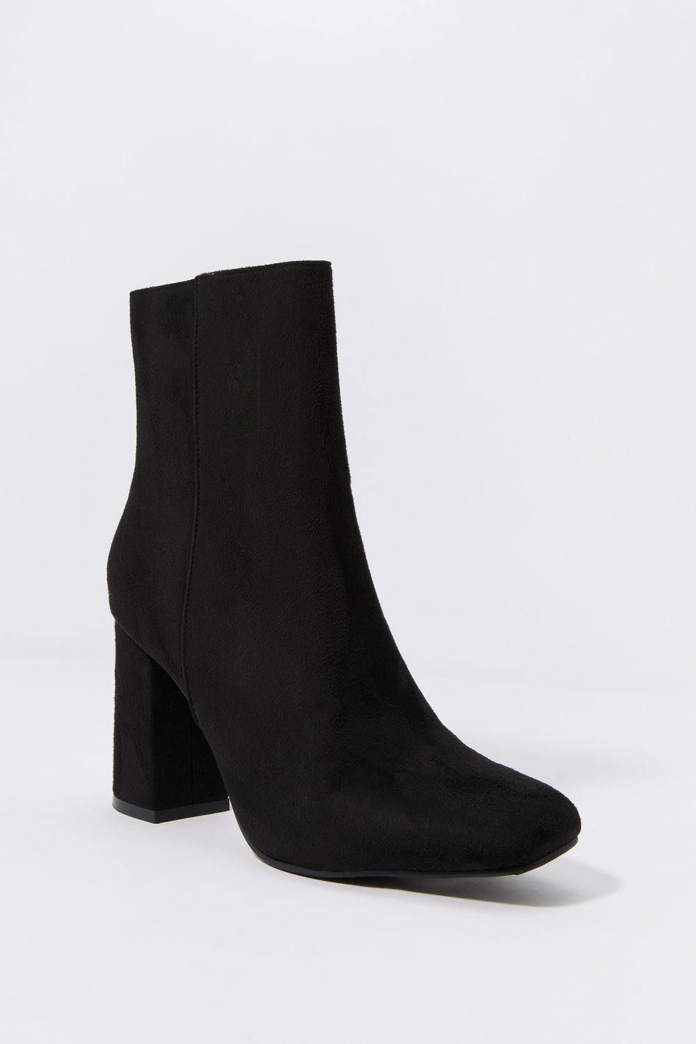 Faux Suede Square Toe Heeled Boot Faux Suede Square Toe Heeled Boot 14