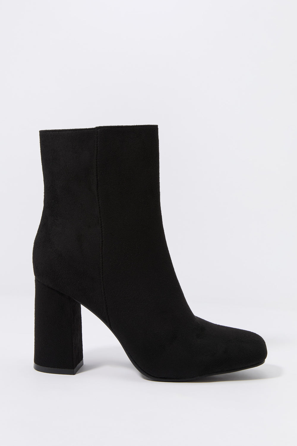 Faux Suede Square Toe Heeled Boot Faux Suede Square Toe Heeled Boot 13