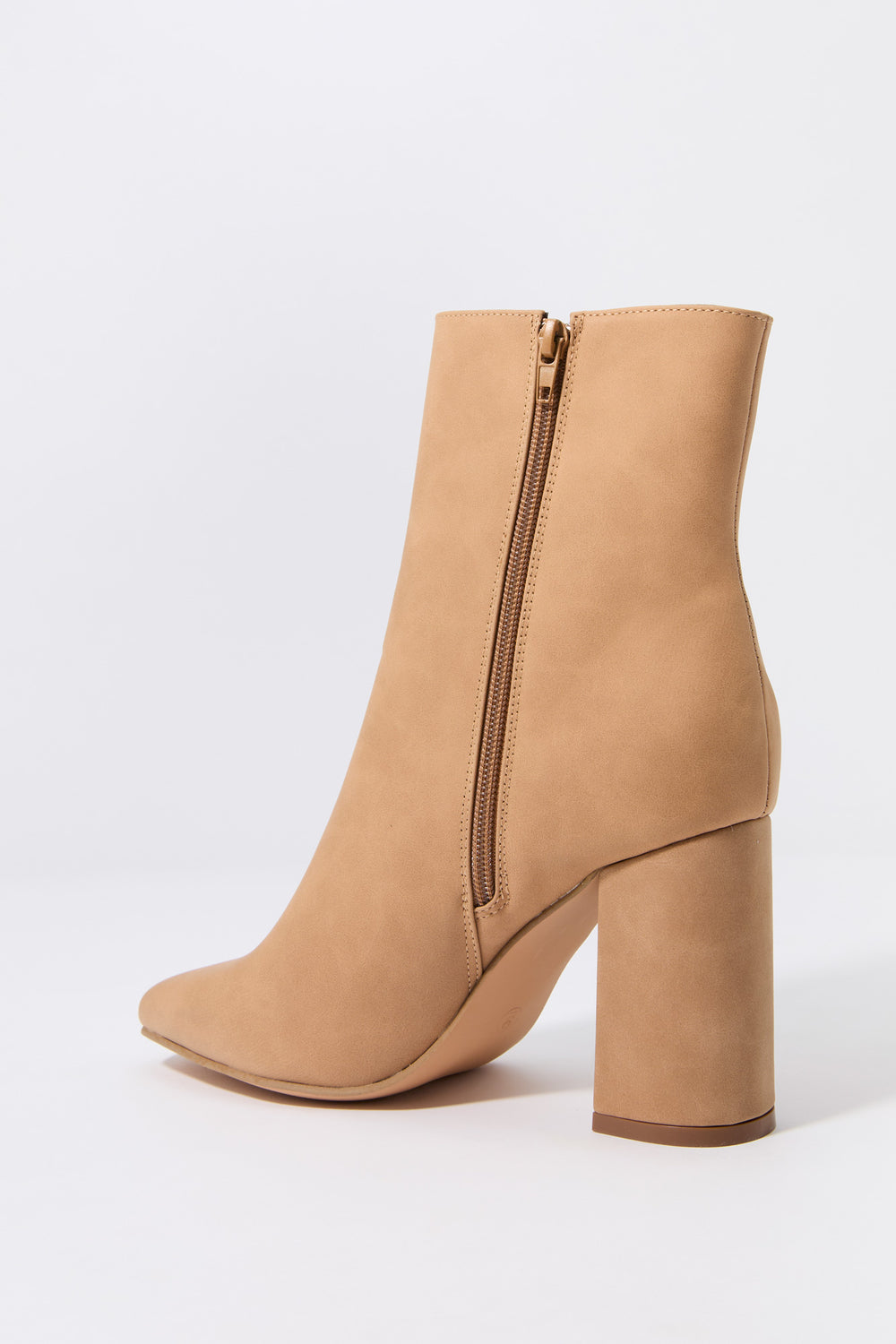 Faux Suede Square Toe Heeled Boot Faux Suede Square Toe Heeled Boot 7