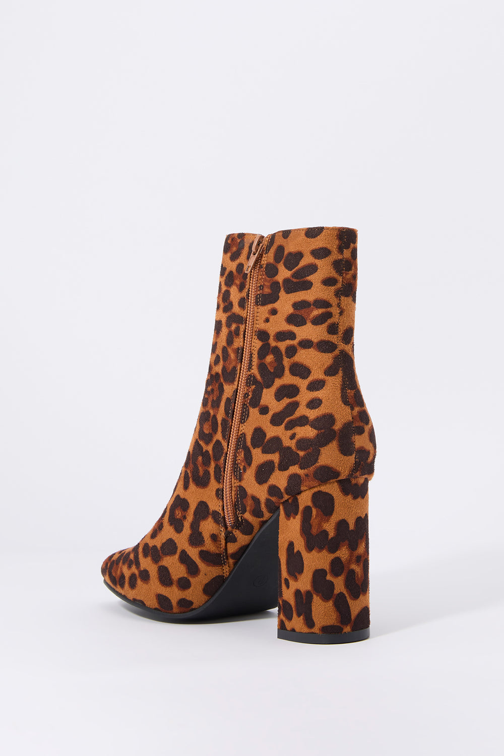 Faux Suede Square Toe Heeled Boot Faux Suede Square Toe Heeled Boot 3