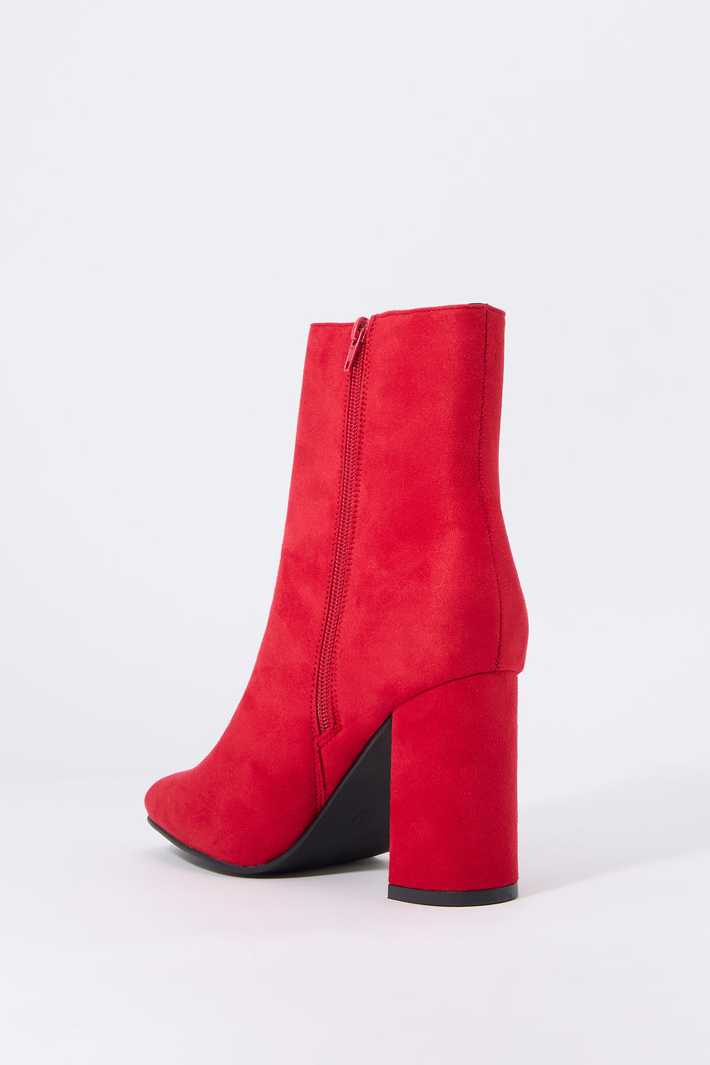 Faux Suede Square Toe Heeled Boot Faux Suede Square Toe Heeled Boot 11