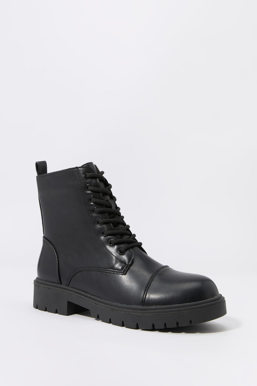 Faux Leather Lace Up Boot Faux Leather Lace Up Boot 2