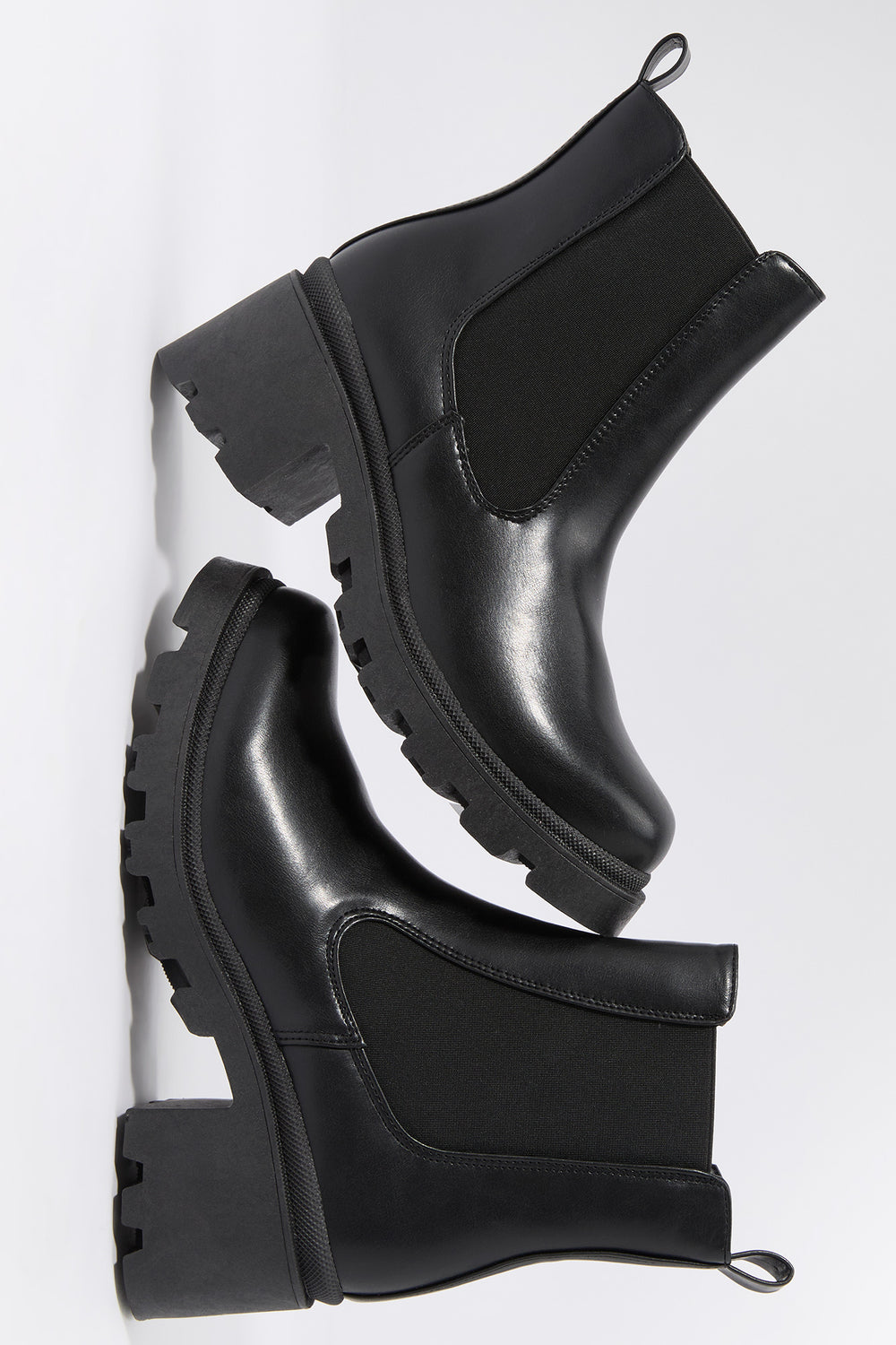 Faux Leather Heeled Gore Boot Faux Leather Heeled Gore Boot 5