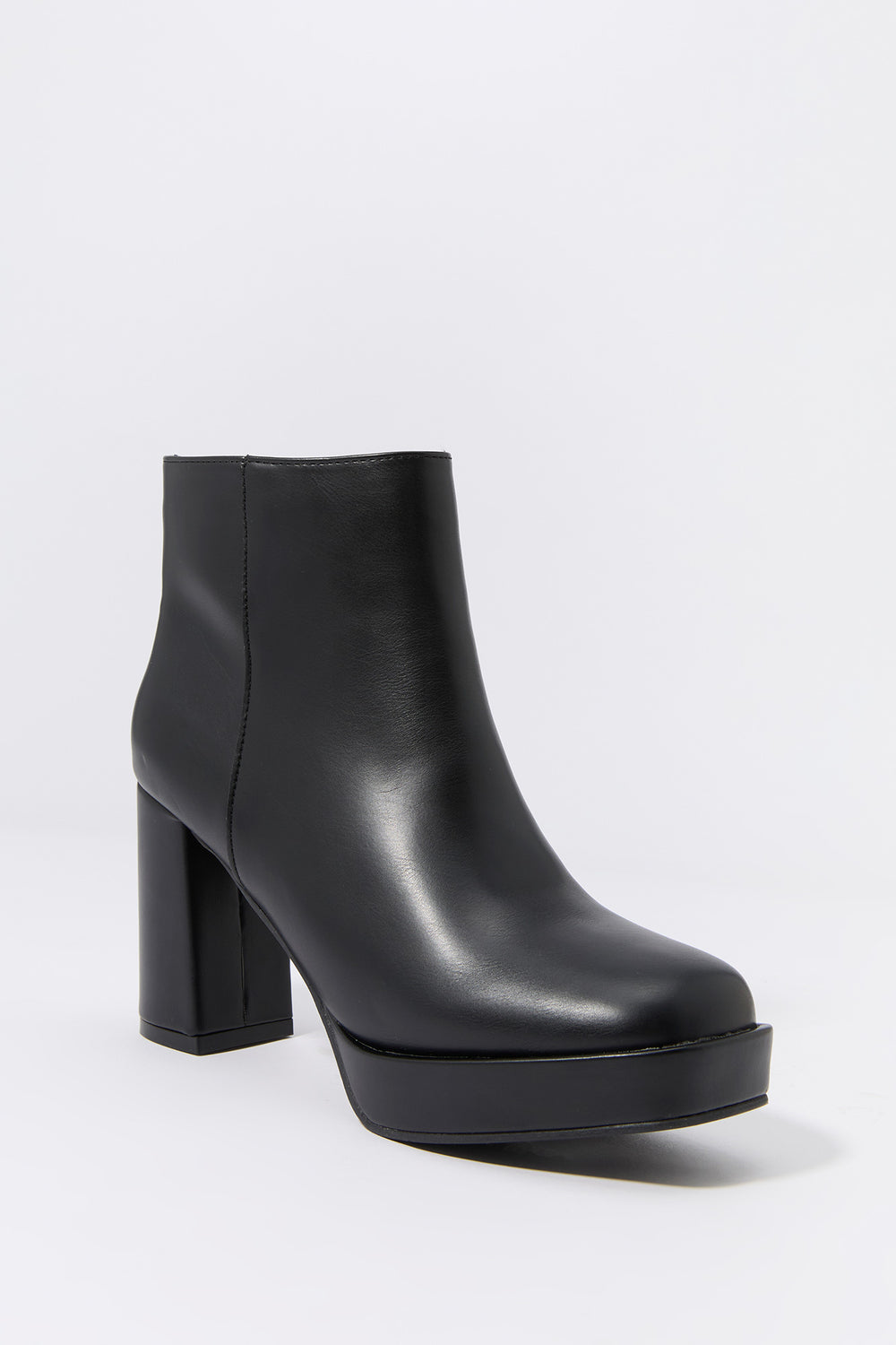 Faux Leather Platform Heeled Boot Faux Leather Platform Heeled Boot 6