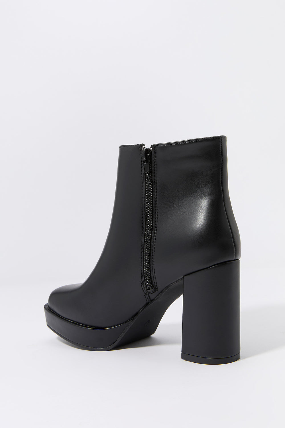 Faux Leather Platform Heeled Boot Faux Leather Platform Heeled Boot 7